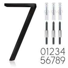 5 Inch Stainless Steel Floating House Number Black Mailbox Door Numero Casa 7