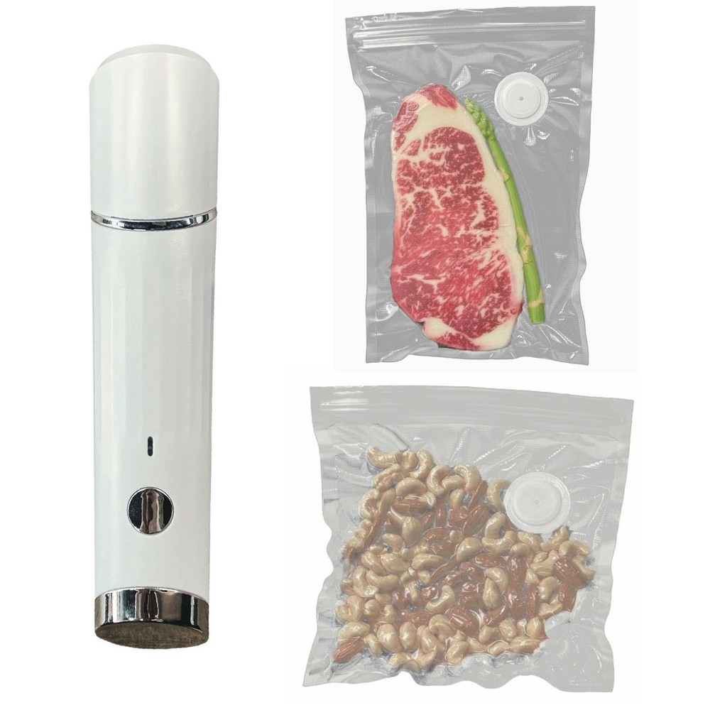Compact Handheld Vacuum Sealer with 10 Bags for Food Preservation