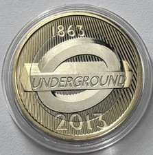 2013 London Underground The Roundel UK Brilliant Uncirculated Two Pounds £2 Coin