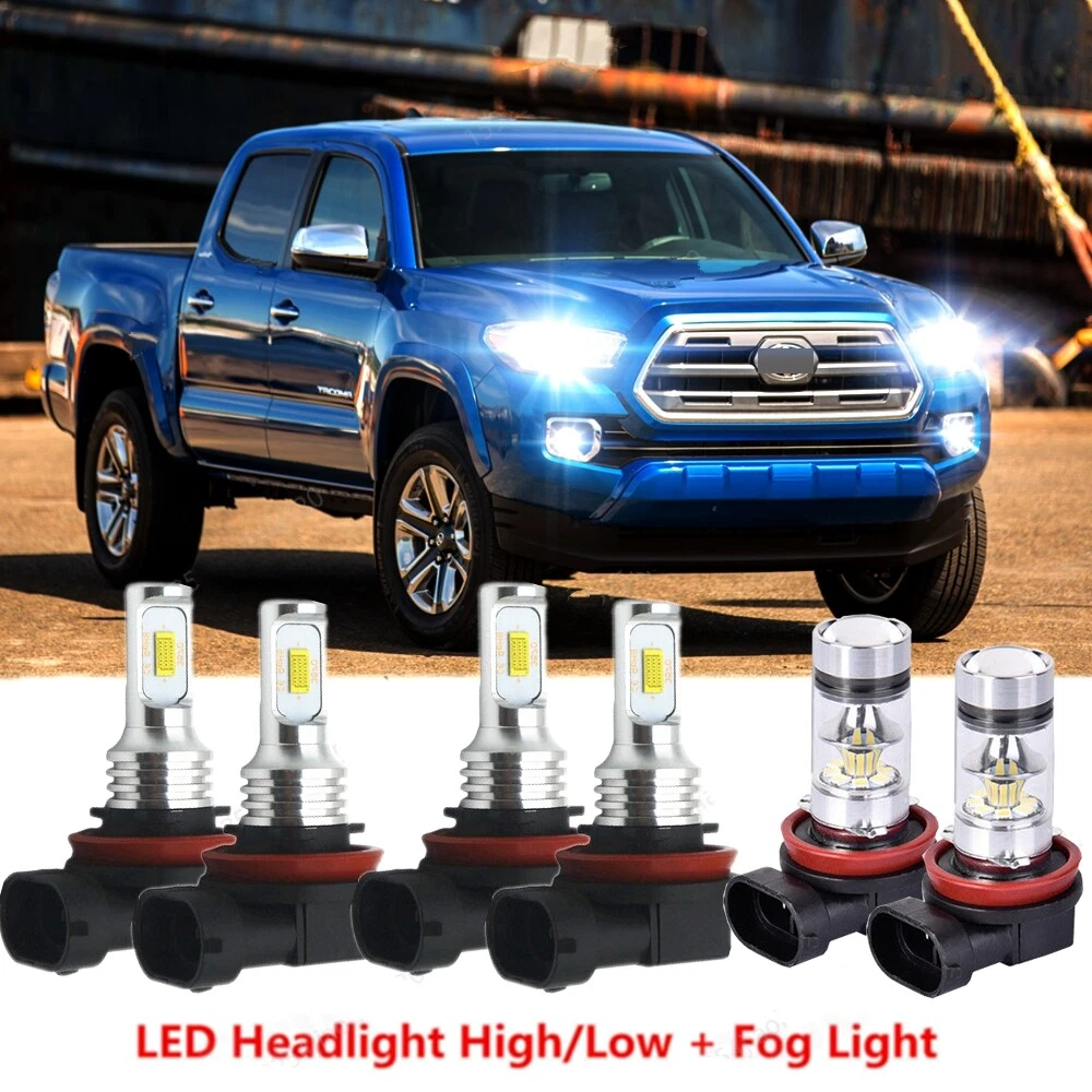 For Toyota Tacoma 2016-2023 6x LED Headlight High Low Beam Fog Light Bulbs Kit