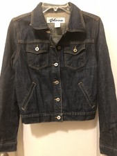 Express Bleus Denim Jacket Dark Blue Vintage Size M