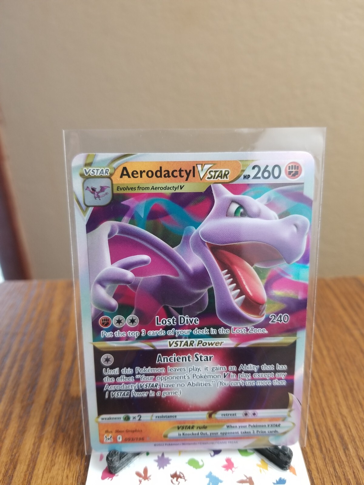 Aerodactyl VSTAR SWSH11 Lost Origin 093/196 Holo Ultra Rare Pokemon TCG NM-M