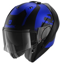 Shark Evo ES  Kedje Matt Black / Blue Flip Up Modular Motorcycle Helmet - S,M,L