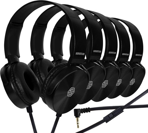 Comfortable Swivel On-Ear Headphones with Mic - Perfect for Students & Travel - Picture 3 of 9