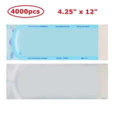 4000 4.25" x 12" Self Sealing Dental Sterilization Pouches Medical Autoclave Bag
