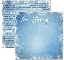 Ice Skating, sports, DS scrapbook paper - Scrapbook Customs 38736
