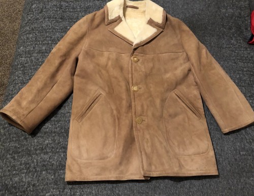 Vintage 50er Jahre ABERCROMBIE & FITCH MARLBORO HERREN WILDLEDER SHEARLIN WOLLE JACKE MANTEL 42 - Bild 5 von 10