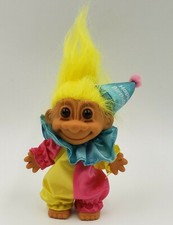 HAPPY BIRTHDAY CLOWN 5" Russ Troll Doll Yellow Hair