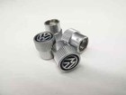 Genuine Valve Stem Caps - Black On Silver 000-071-215-J