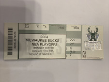 2004 NBA ticket full stub Milwaukee Bucks Playoffs Round 3 Game C