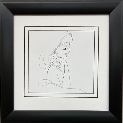 Al Hirschfeld ''Greta Garbo 1980 '' CUSTOM FRAMED ART Celebrity Movie