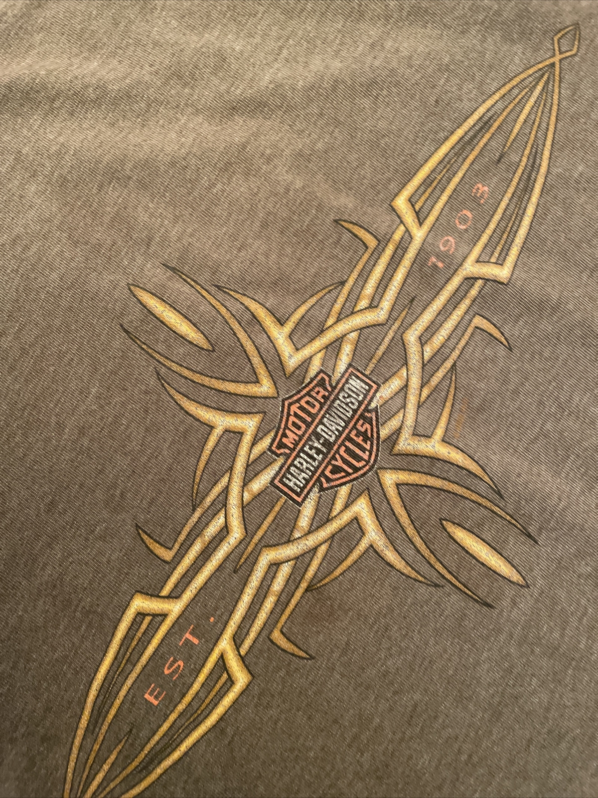 FILA Vtg Harley Davidson Prescott AZ Whiskey Row Grand Canyon T Shirt Mens XXXL 3X