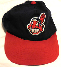 1 Cleveland Indians MLB Baseball Chief Wahoo Hat Cap Adjustable VTG Guardians