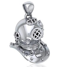 Peter Stone 925 Silber Taucherschmuck 3D Taucherhelm historisch Maritim Talisman