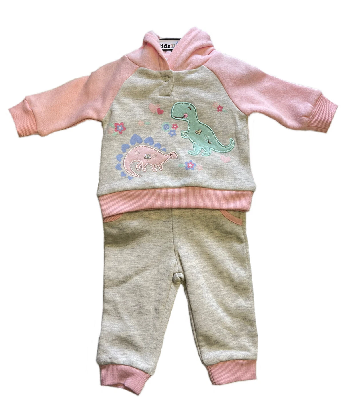 Kids Headquarters Infant 4-Piece Set - Pink Dino - Size: 3m