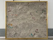 🔥 RARE Vintage Modern Abstract Cityscape Oil Painting - Margit OMAR, Exhibited