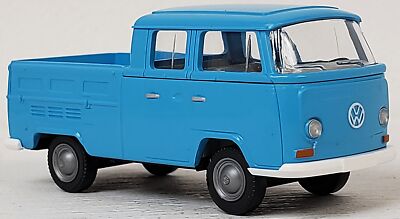 WIKING NEW HO 1/87 scale Volkswagen VW T2 Crew Cab Pick-Up Bus in Bright Blue