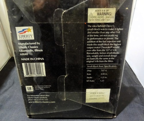 Liberty Classics Corvette 327 Fuel Injection Diecast Model Engine #84022 Moving - Picture 7 of 7