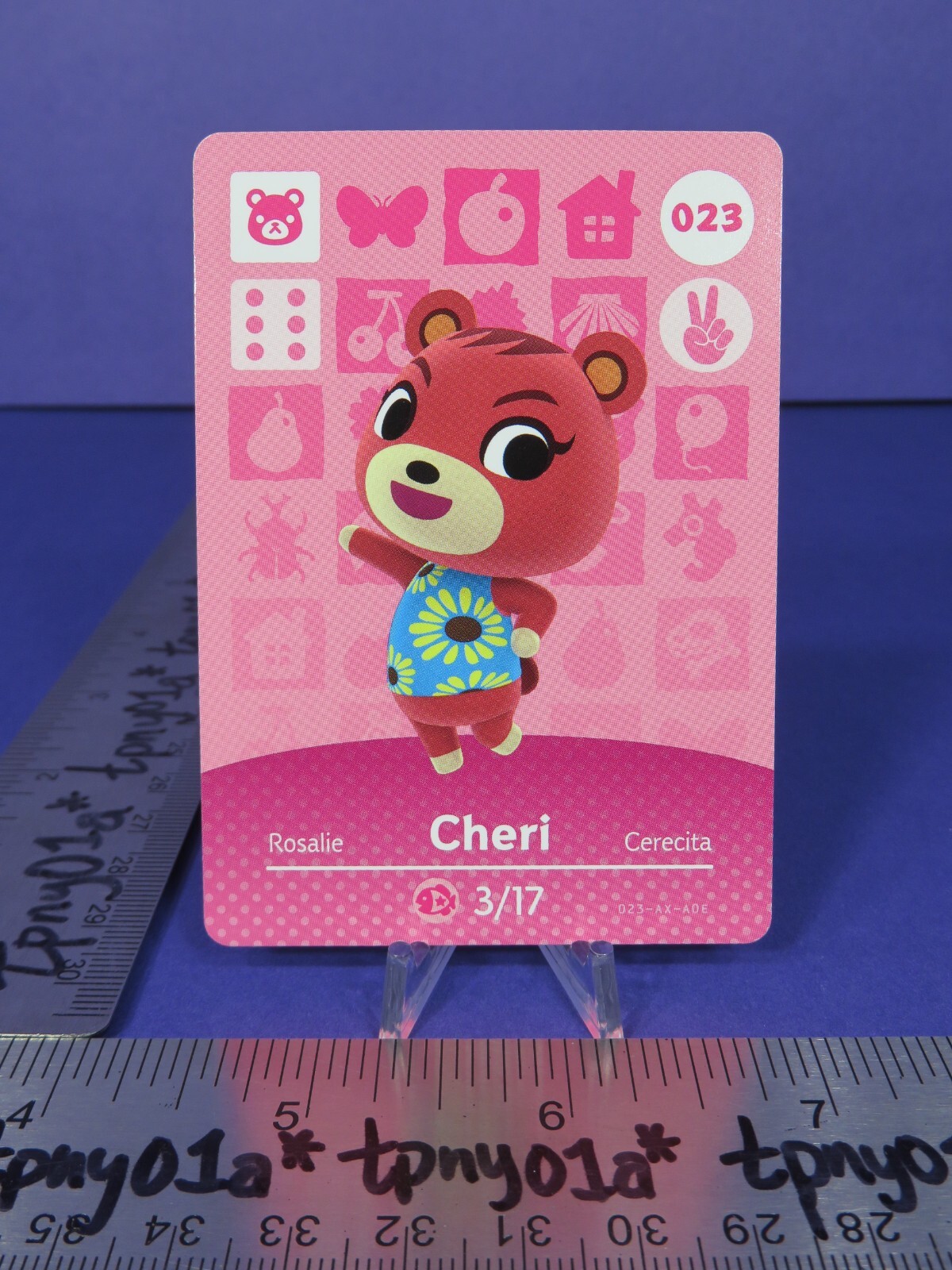 CHERI #023 Authentic US Pack Fresh Animal Crossing Series 1 Amiibo Card eSE