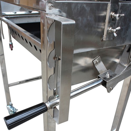 New Cyprus Grill NEW with height adjustment Stainless Steel BBQ Spit Rotisserie - Picture 5 of 12