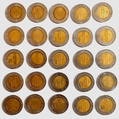 1992-2018 Mexico $1 Peso Coin Lot Of 25 Foreign Coin Bi-Metallic