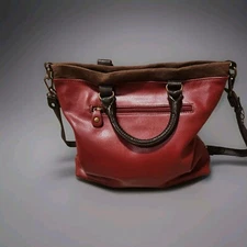CHALA Charming Satchel Tote Burgundy Red Pleather Crossbody