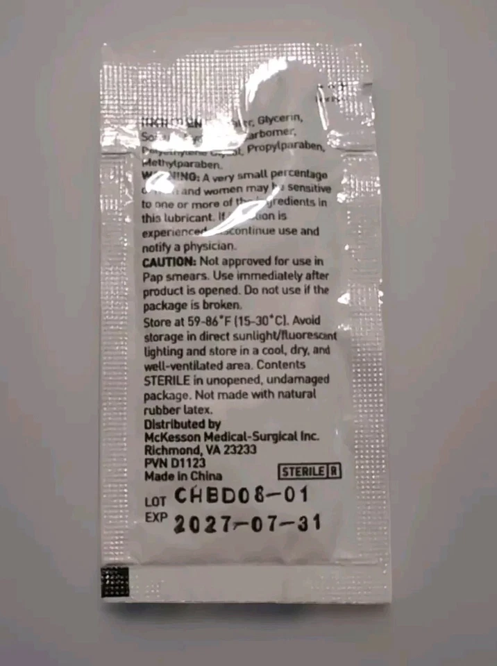 Lote de trabajo de 400+ unidades de gelatina lubricante estéril McKesson 16-8942 caducidad 2025-2027 Foto 4 de 4