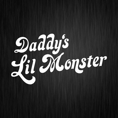 Daddy's Lil Monster Harley Quinn Comic Weiß Auto Vinyl Decal Sticker Aufkleber