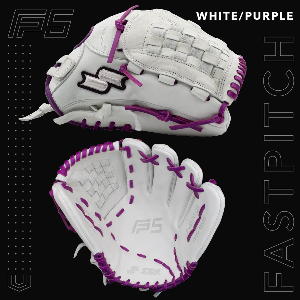 SSK FP5 12.25" Fastpitch Softball Glove FP5-1225WHTPUR10 - Image 2 of 4
