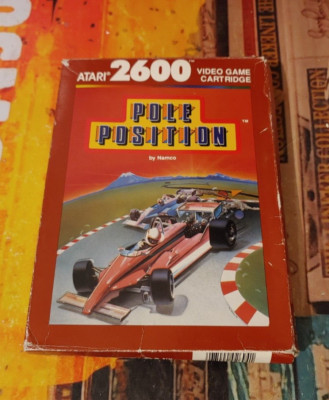 Pole Position ATARI 2600 VCS (1988) (CIB) working classic 8-bit red version