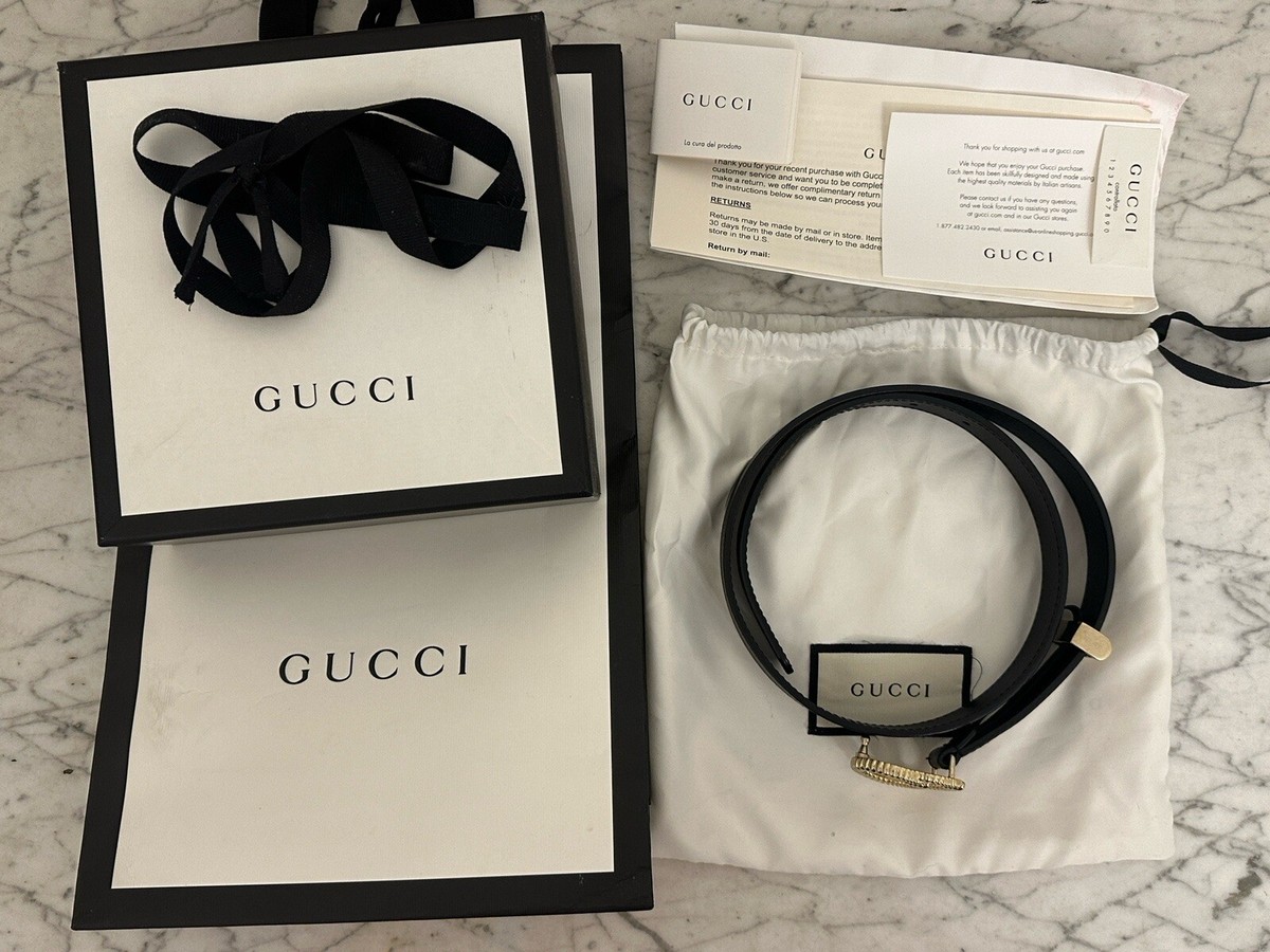 NEW Genuine GUCCI Belt - Marmont Calfskin Leather w/ GG  display picture 3