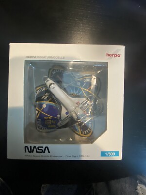 Herpa Wings 1:500 NASA Space shuttle STS-134 Endeavour 517799 RARE 
