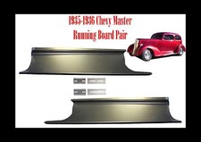 1935 1936 Chevrolet Chevy Master Car Steel Running Board Set - Made In Usa