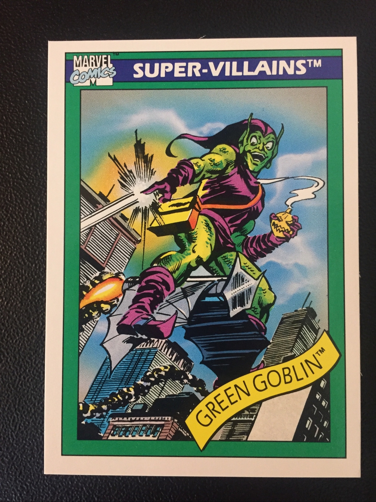 Green Goblin 1990 Marvel Universe Super-Villains Card #74