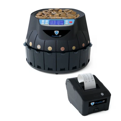 Münzzähler Euro Münzzählmaschine mit Thermodrucker Geldzählmaschine Securina24®