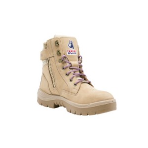 zipper steel toe work boots