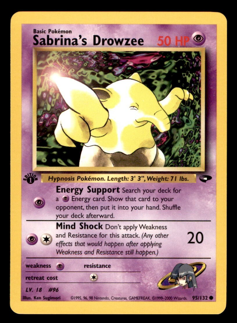 2000 Pokemon Gym Challenge 1st Edition #95 Sabrina's Drowzee NM/MT