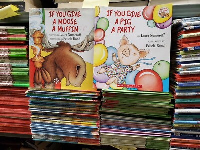 Lot of 5 If You Give a Mouse A Cookie Series Books by Laura Numeroff ''RANDOM''