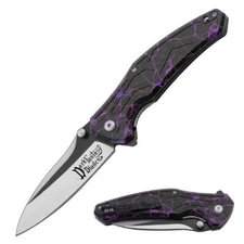 8.25" DARK FANTASY BLADES TWO TONE SPRING ASSISTED FOLDING KNIFE w/ POCKET CLIP