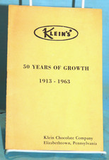 1963 Klein's Chocolate, Elizabethtown, Pa. 50 Years of Growth 1913-1963 Booklet