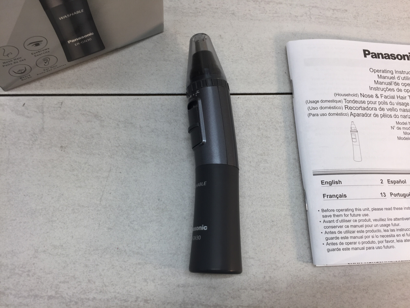 Panasonic ERGN30K Nose/Ear Hair Trimmer Black 885170425873 eBay