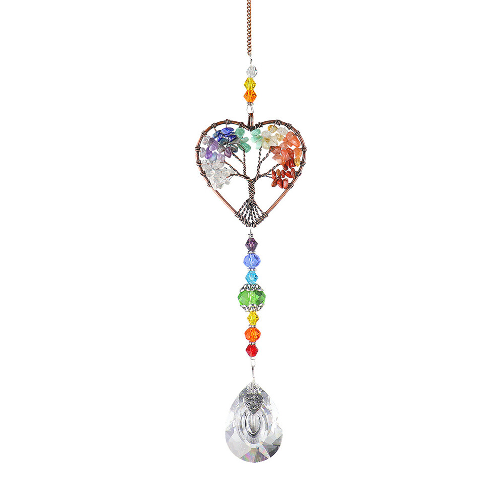 Healing Crystal Handmade Crystal Pendant Car Hanging Accessories (Heart