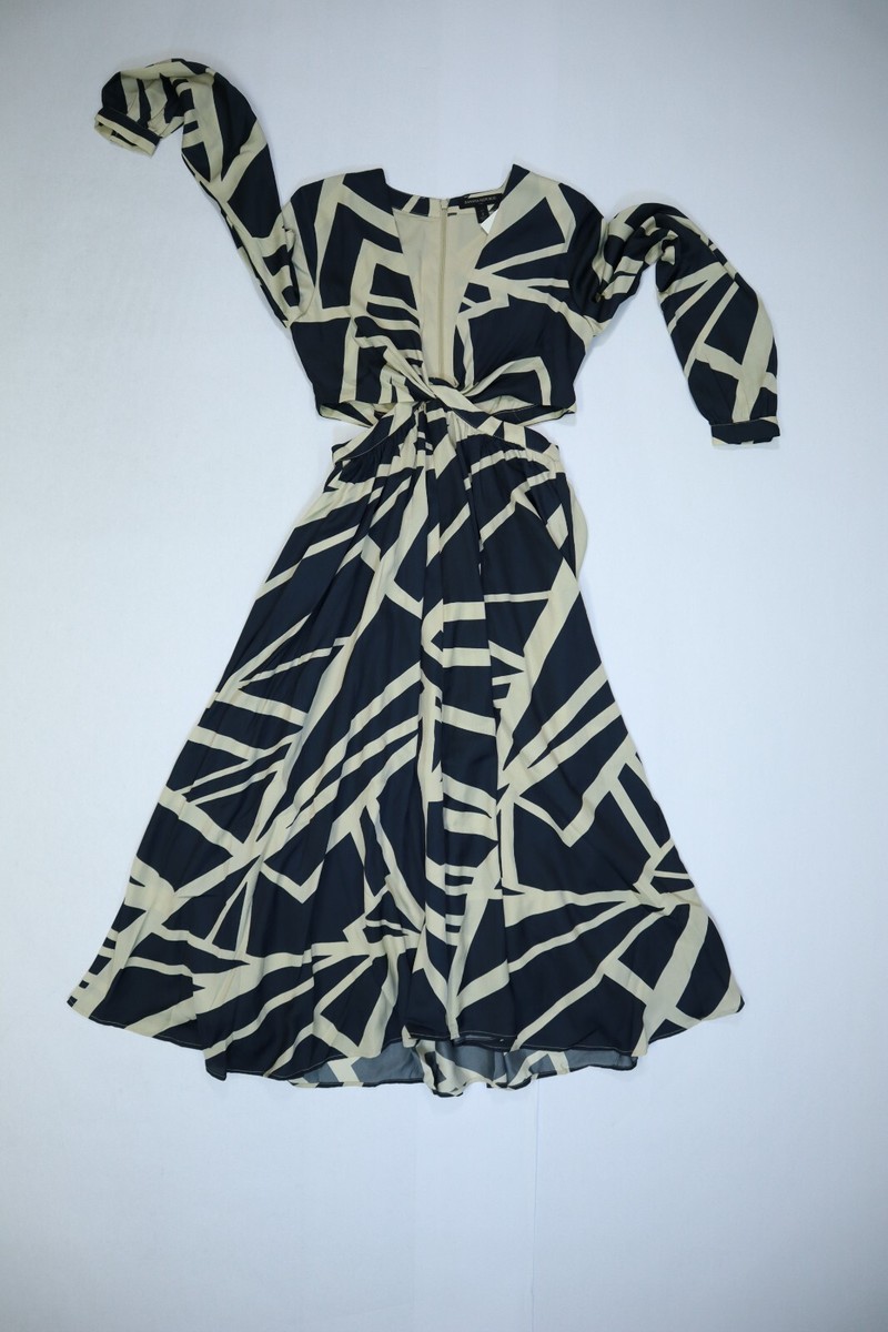 banana republic twist front midi dress Women's Linen-Blend Strappy Twist-Front Midi Dress Biscuit Brown Regular Size XL