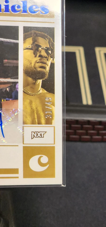 2023 Panini WWE Chronicles Trick Williams Signatures Purple Parallel Auto 5/49 - Image 2 of 3