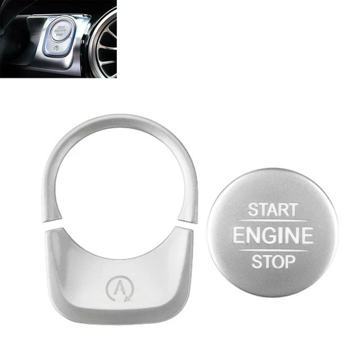 3pcs Aluminum Alloy Silver Engine Start Button Cover Fits 19-21 W463 G550 G63