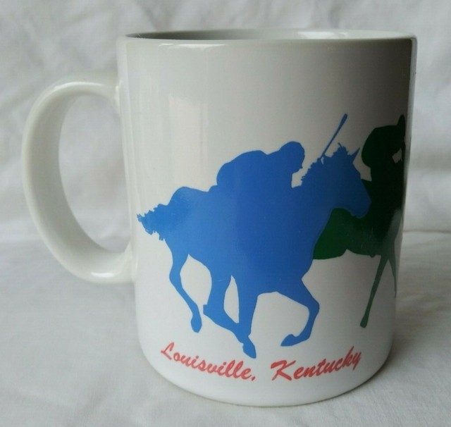 Vintage Louisville Kentucky Derby Museum Coffee Cup Jockey Horse Race Souvenir eBay