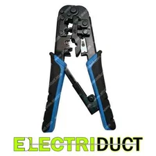 Dual-Modular Network Crimping Tool - RJ45/RJ12/RJ11 - Cutter/Stripper