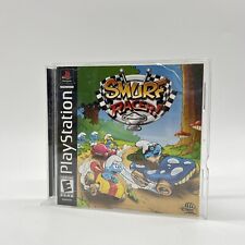 Sony PlayStation 1 Smurf Racer 2001 PS1 Black Label Complete W Manual CIB Read