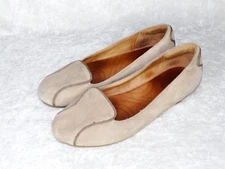 Clarks Flat Suede Loafers Womens 6 M Valley Relax Flat Mushroom Gray Comfy Shoes
