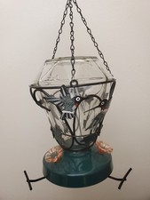 Vintage Perky Pet No 225 Glass Hummingbird Feeder 28 Oz - Retired No Rust Rare